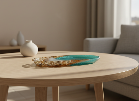 Handcrafted Resin Trinket Tray - Beach