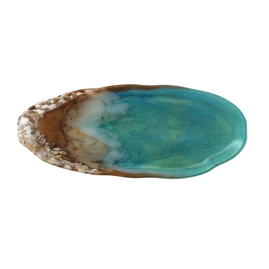 Handcrafted Resin Trinket Tray - Beach