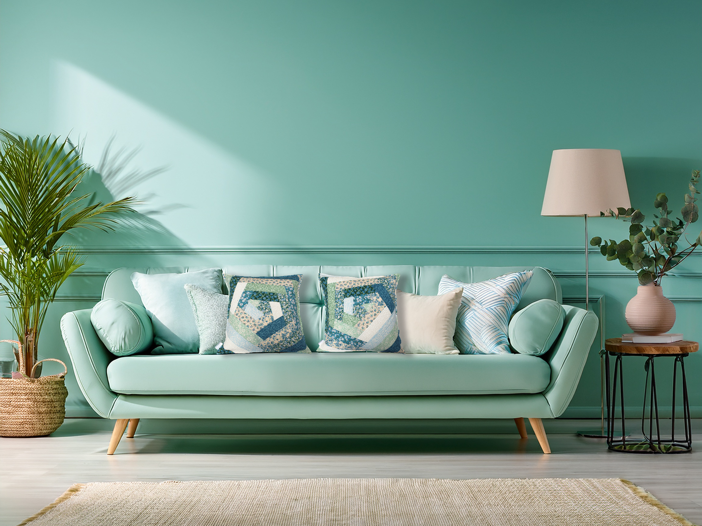 Patchwork Quilted Cushion - Liberty