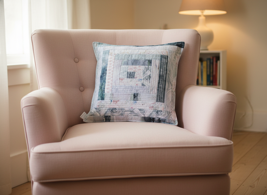 Patchwork Quilted Cushion - Ambient Pink