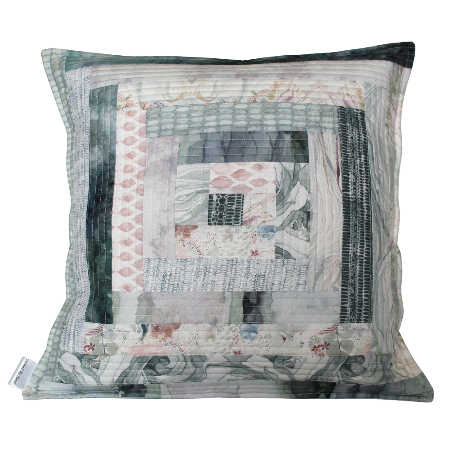 Patchwork Quilted Cushion - Ambient Pink