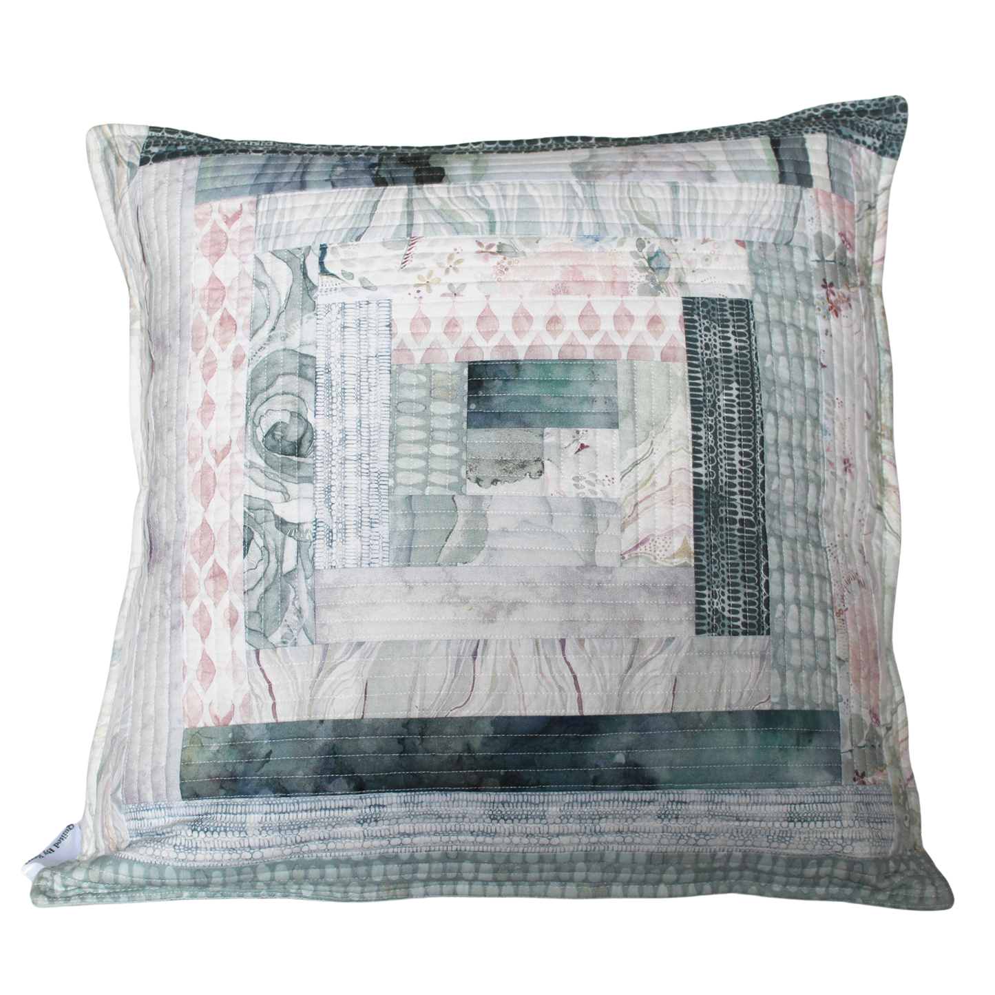 Patchwork Quilted Cushion - Ambient Pink