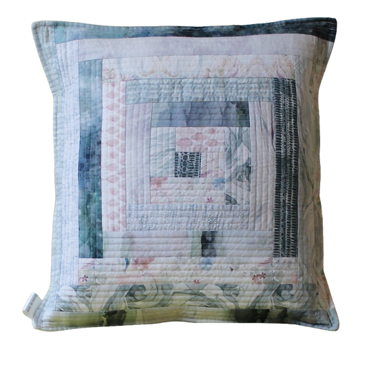 Patchwork Quilted Cushion - Ambient Pink