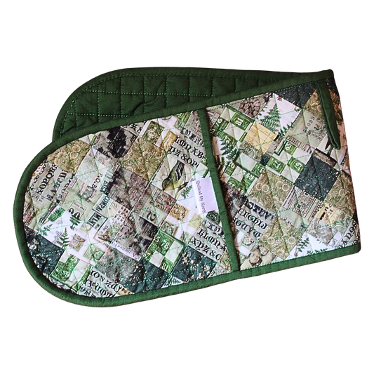 Double Oven Gloves - Rustic Green
