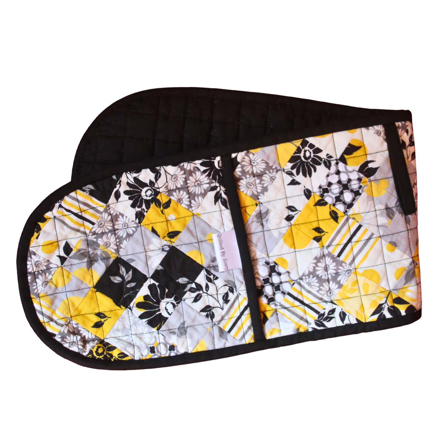 Double Oven Gloves - Yellow & Black